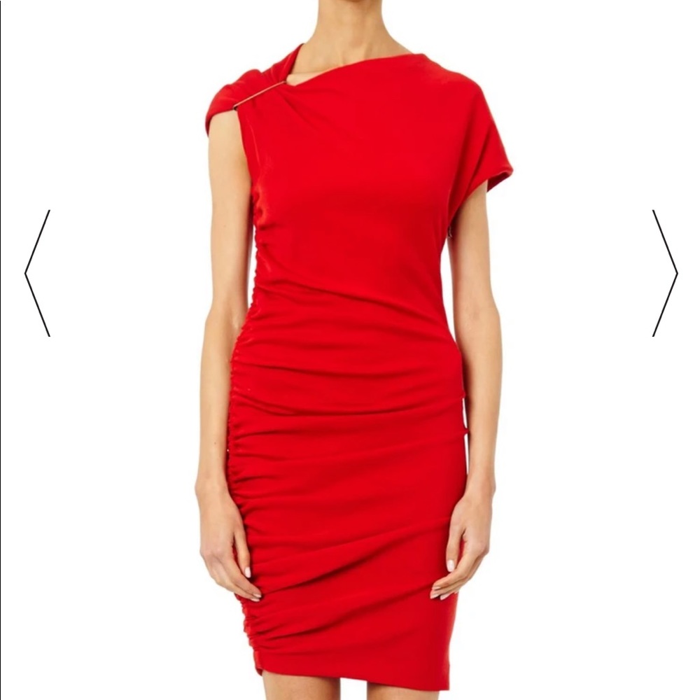 LANVIN Ruched Wool Dress - Picture 2 of 4